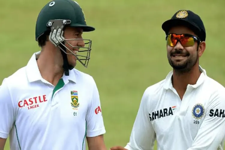 Cricketers AB de Villiers and Virat Kohli