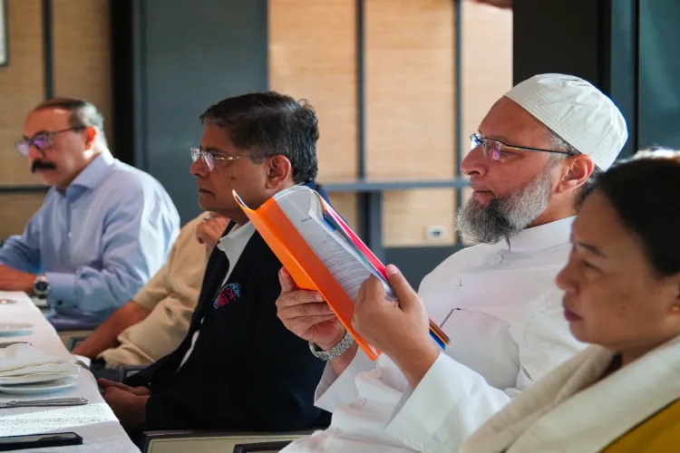 (AIMIM) chief and MP Asaduddin Owaisi at a function in Algiers