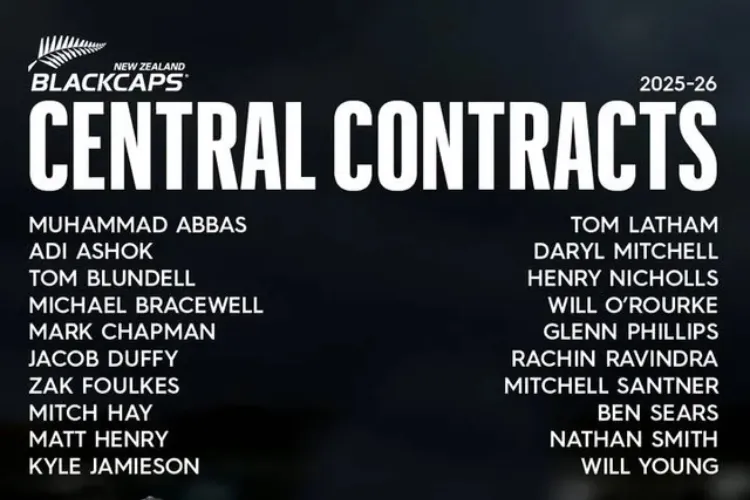 Mitch Hay, Abbas, Foulkes, Ashok among new entrants in NZ central contracts list