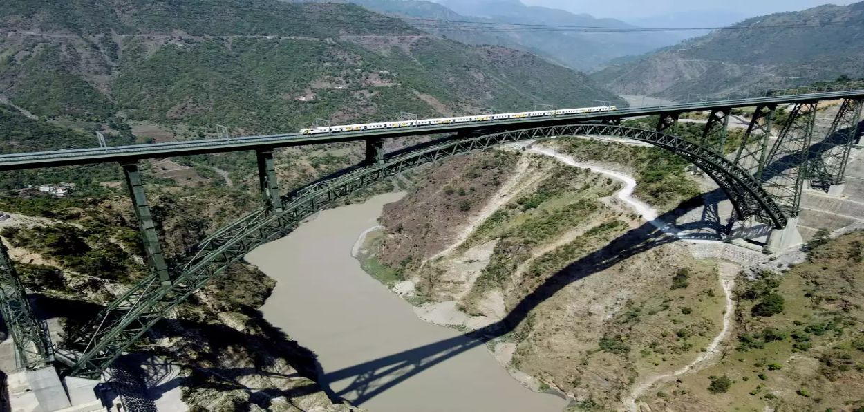 Railway Chenab Bridge on trial