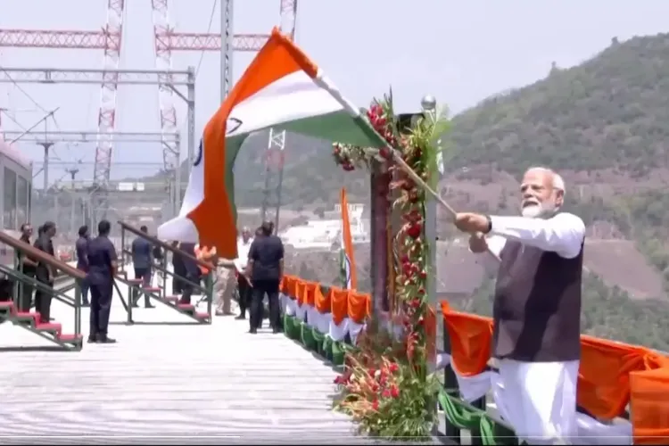 PM Modi inaugurates world's highest Railway bridge over Chenab
