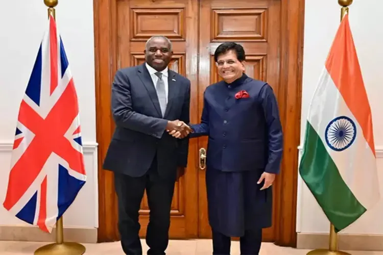 Piyush Goyal with UK Foreign Secretary David Lammy