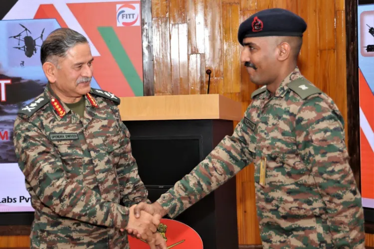  Major Rajprasad RS with Army Chief  General Upendra Dwivedi