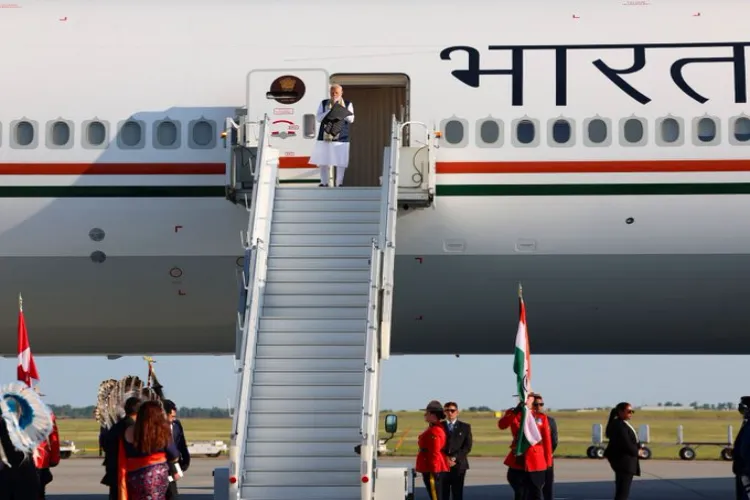 Prime Minister Narendra Modi arrives in Calgary for G-7 summit
