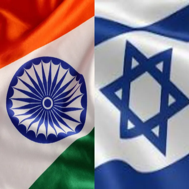 Flags of India and Israel