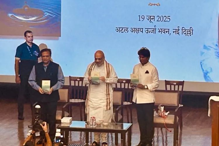 Home Minister Amit Shah launching the book