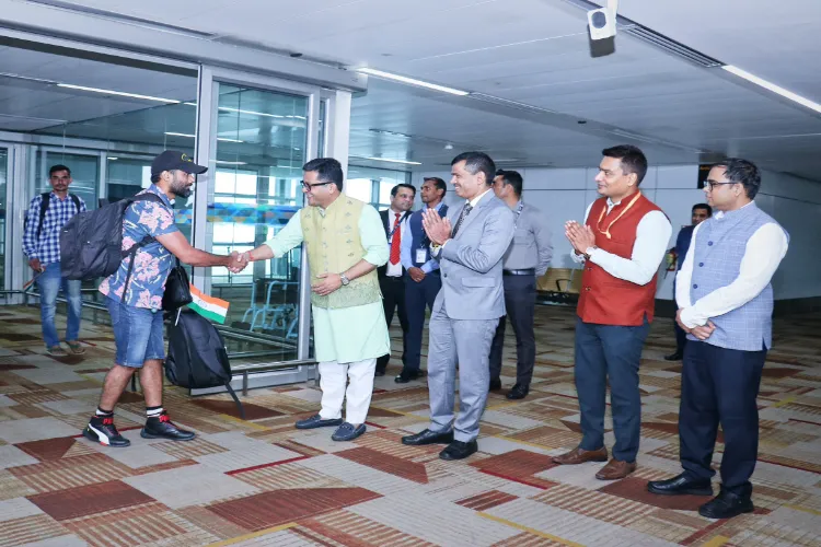 Union Minister of State for External Affairs, Pabitra Margherita received Indian nationals from Israel