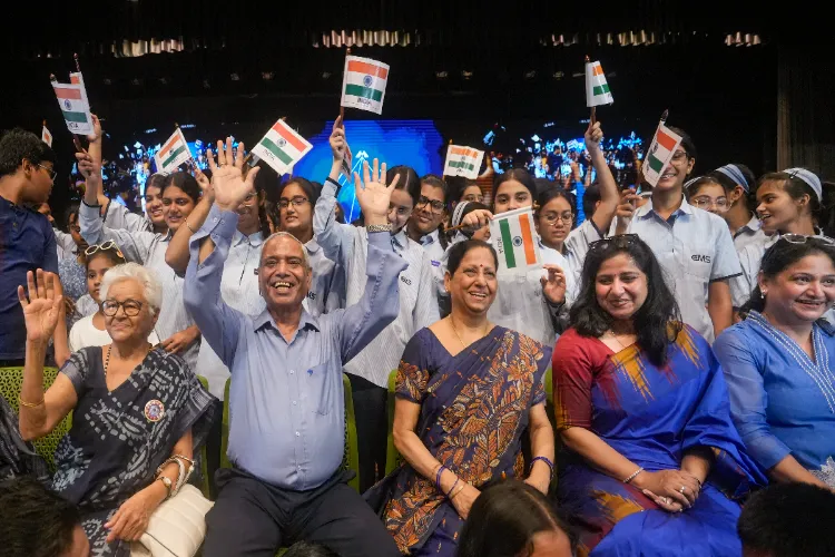 Family members of Indian astronaut Shubhanshu Shukla react as they watch the live broadcast of Axiom 4 mission