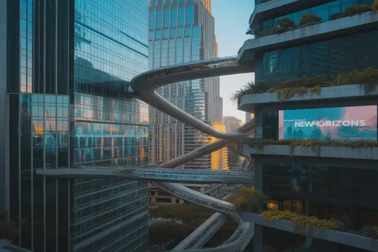 AI generated image of an evolving urban landscape