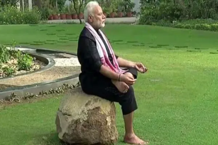 Prime Minister Narendra Modi in a Yoga pose (File)
