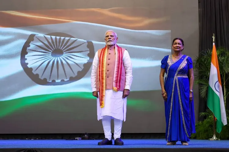 Prime Minister Narendra Modi with Kamla Persad-Bissessar