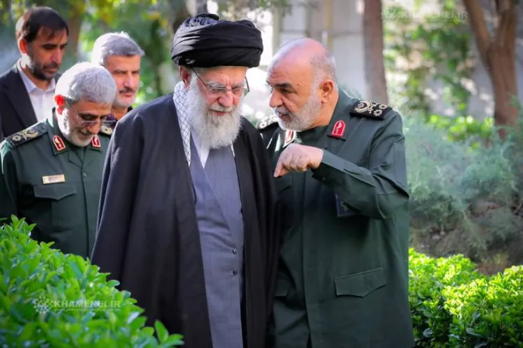Iran's supreme leader Ali Khamenei with Military leaders during the war with Israel (File)