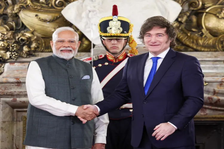Prime Minister Narendra Modi with President Javier Milei of Argentina.