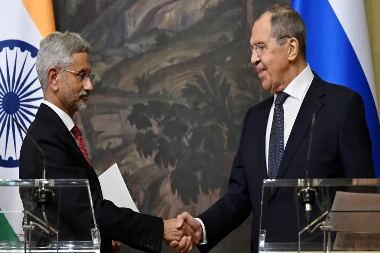 External Affairs Minister S Jaishankar with Russia's Foreign Minister Sergey Lavrov