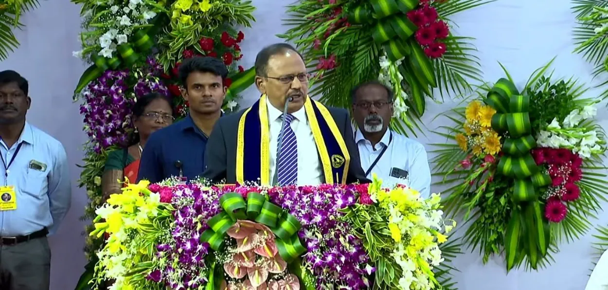 NSA Ajit Doval speaking at the Convocation of the IIT, Madras, Chennai