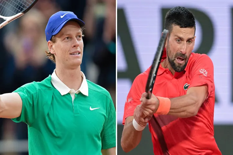 Jannik Sinner and Novak Djokovic