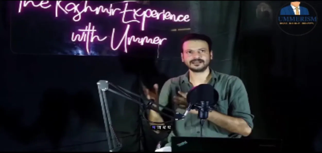 Mohammad Ummer Mir in his podcast show