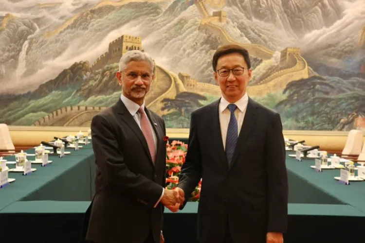 External Affairs Minister Dr S Jaishankar with Chinese Vice-President Han Zheng 