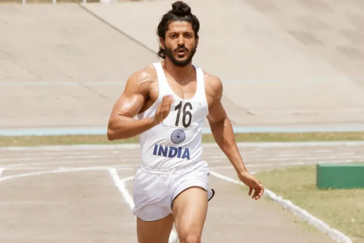 Shot of Farhan Akhtar from film, 'Bhaag Milkha Bhaag'