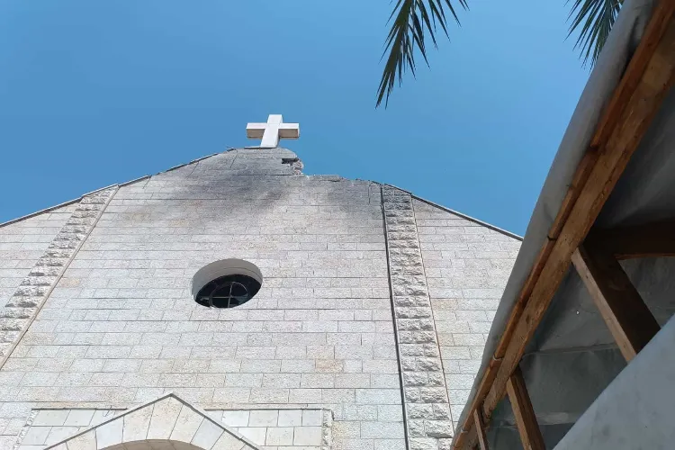 Attacked Catholic Church in Gaza