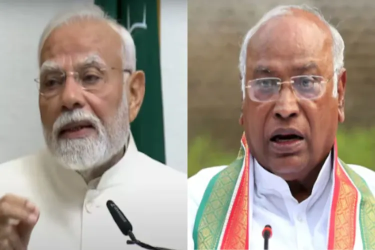 Prime Minister Narendra Modi with Leader of the Opposition in the Rajya Sabha, Shri Mallikarjun Kharge