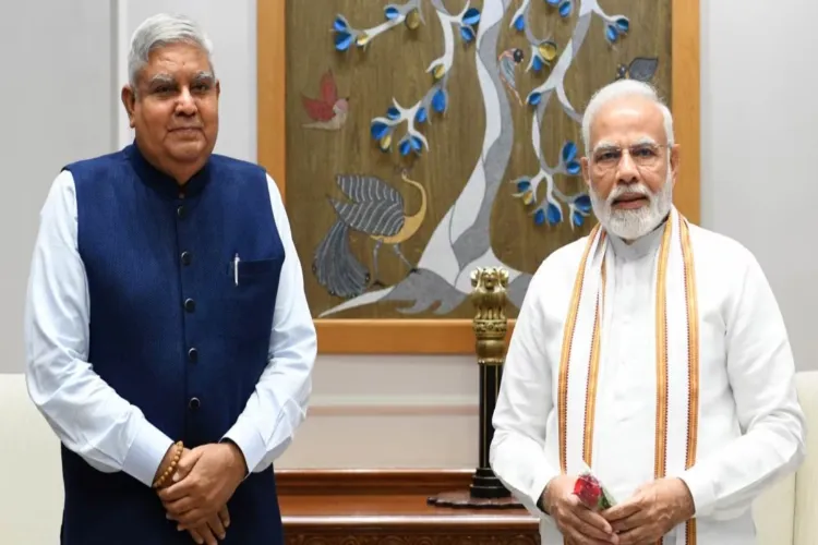 Prime Minister Narendra Modi with Jagdeep Dhankhar