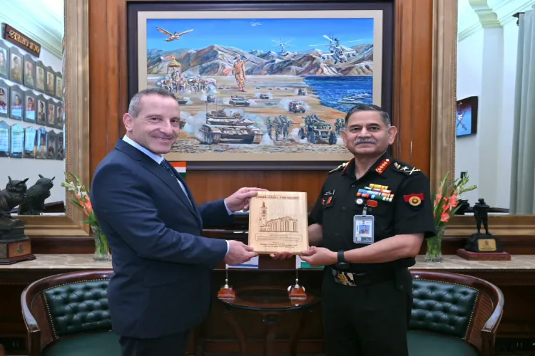 Major General (Res) Amir Baram, the Director General, of Israel's Ministry of Defence meets COAS General Upendra Dwivedi.