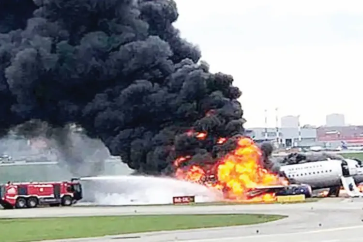 Russian An-24 plane crashed
