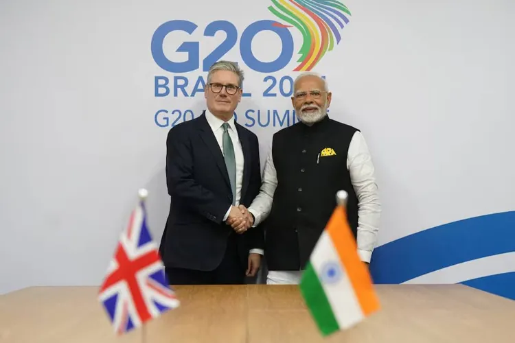 British Prime Minister Keir Starmer and Prime Minister Narendra Modi