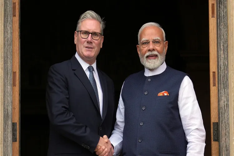 British Prime Minister Keir Starmer and Prime Minister Narendra Modi