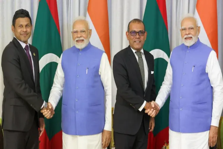PM Modi meets Maldives speaker Abdulla, former President Nasheed