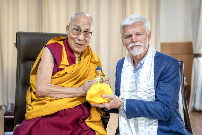 Dalai Lama with Czech Republic president Petr Pavel