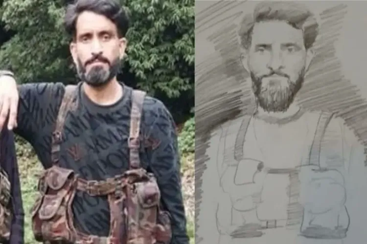 Hashim Musa and his sketch released after Biasaran massacre killed in Operation Mahadev