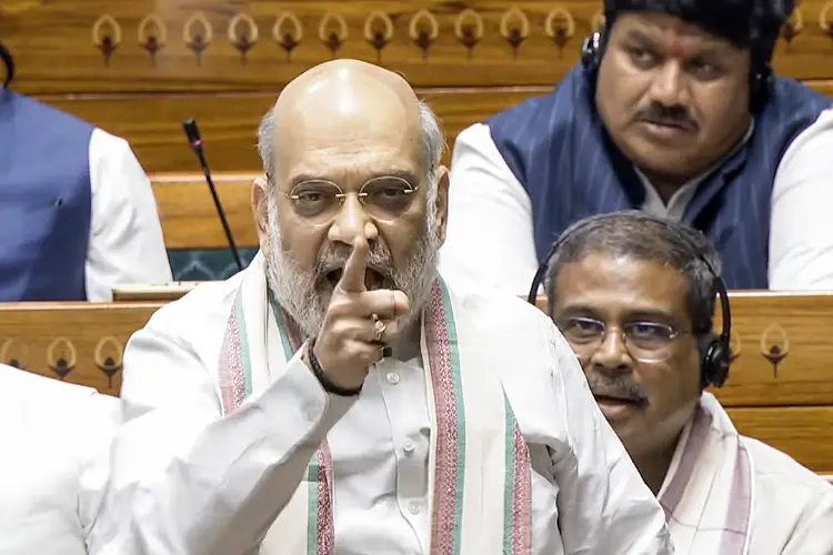 Home Minister Amit Shah intervening in debate in Lok Sabha