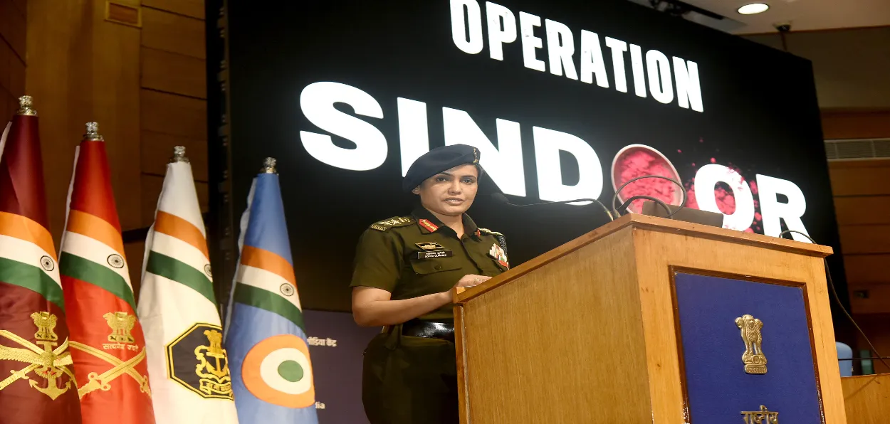 Col Sofiya Qureshi briefing media during Operation Sindoor