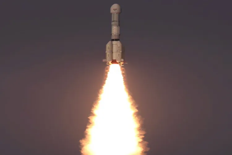 Sriharikota: ISRO's launch vehicle GSLV-F16 carrying the NISAR earth observation satellite lifts off from the launch pad at the Satish Dhawan Space Centre, in Sriharikota, Andhra Pradesh (file)