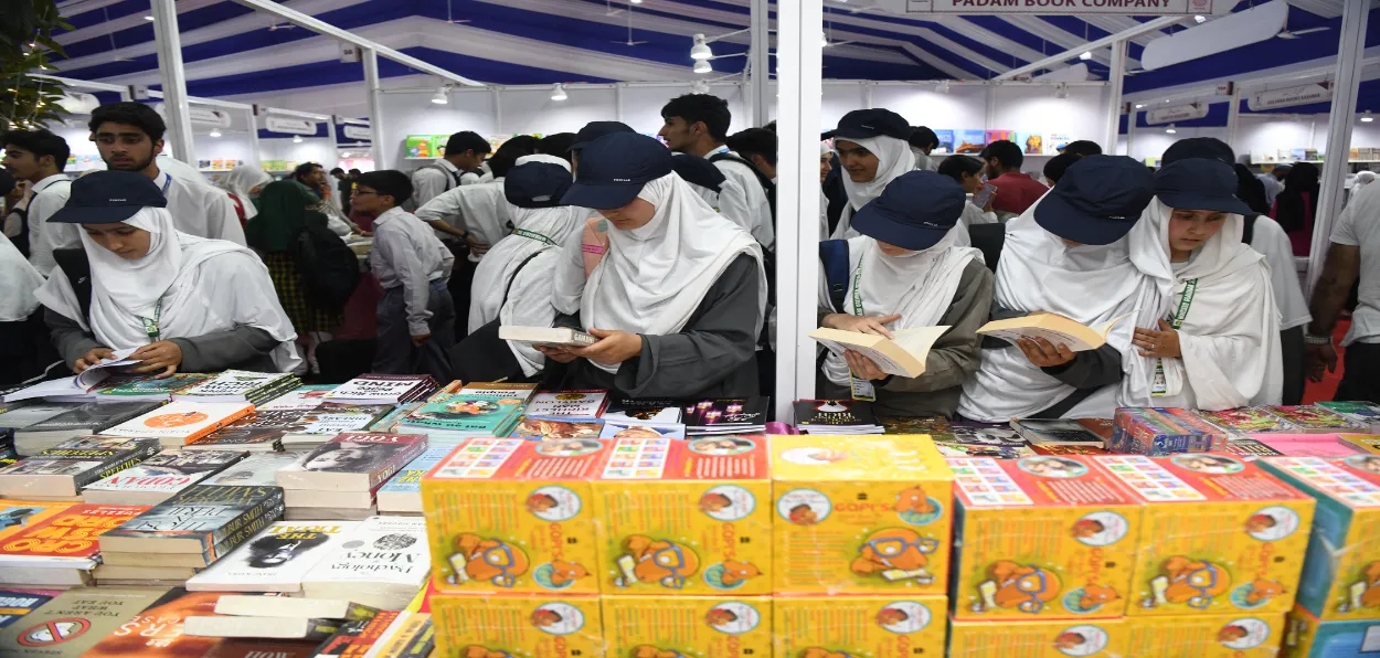 Young Kashmiri at the Chinar Book festival (All pics by Basit Zargar)