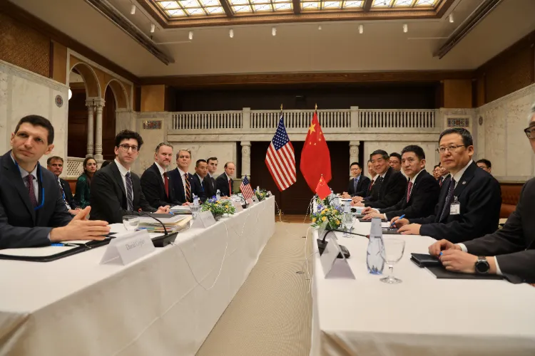 Trade negotiation talks between the US and Chinese officials in Stockholm