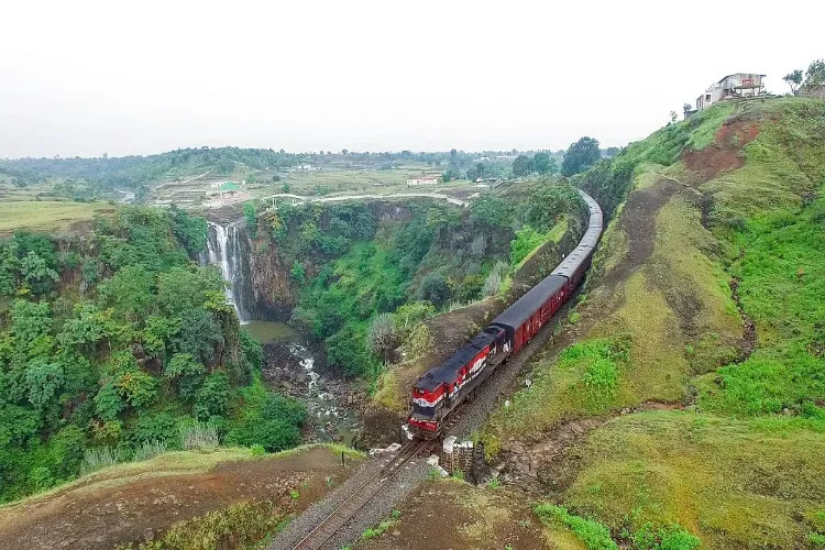 A serene view from a train journey, Patalpani to Kalakund near Indore in Madhya Pradesh 