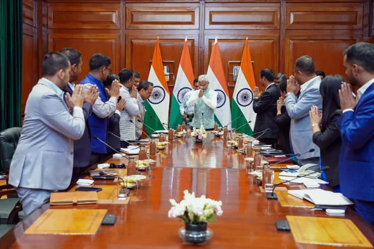 External Affairs Minister S Jaishankar interacts with a delegation of young political leaders from Nepal, on a visit to India (file)