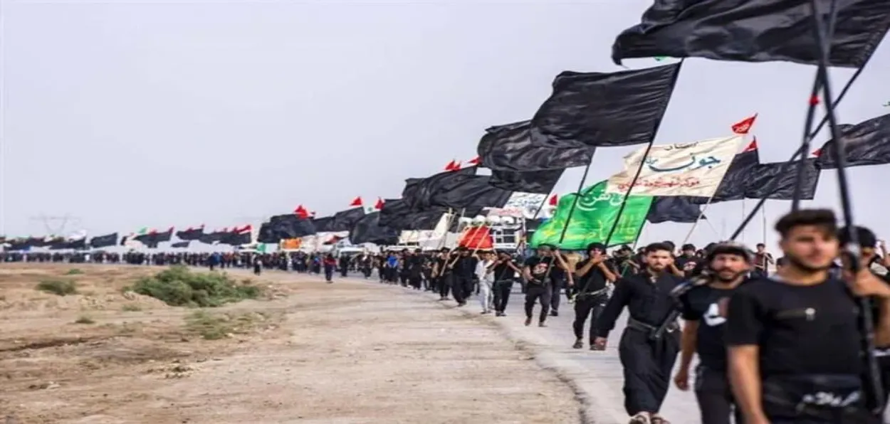 Pilgrims on Arbaeen Walk in Iran