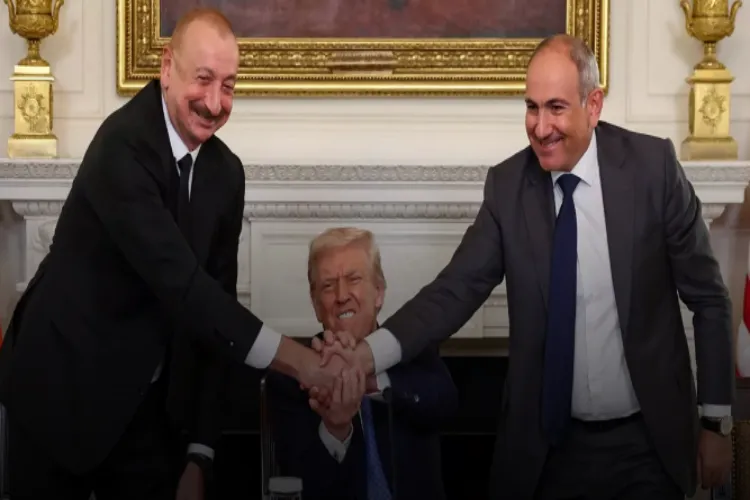 President Donald trump with Presidents of Armenia and Azerbaijan