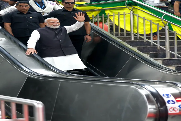 Prime Minister Narendra Modi inaugurates the Yellow line from RV Road (Ragigudda) to Bommasandra of the Bangalore Metro Phase-2 project (file)