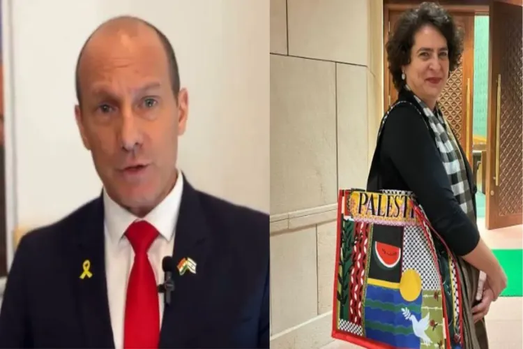 Reuven Azar, Israel's Ambassador to India and  Congress leader Priyanka Gandhi Vadra