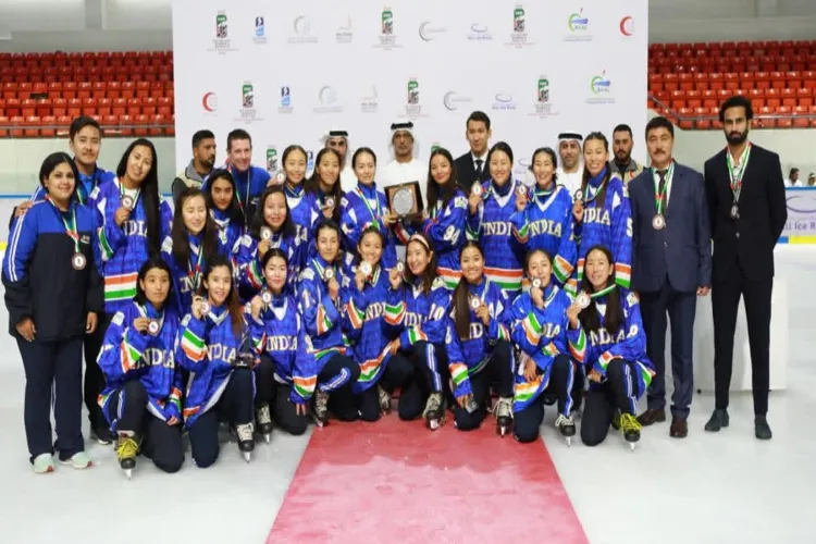Indian Women's Ice Hockey team (file)