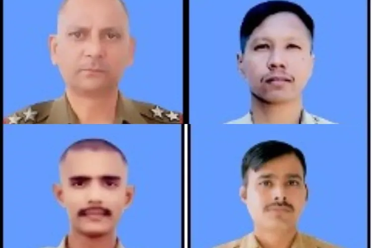 The BSF Awardees: Sub-Inspector Vyas Dev, Constable Suddi Rabha, Assistant Commandant Abhishek Srivastav and Constables Bhpendra Bajpai