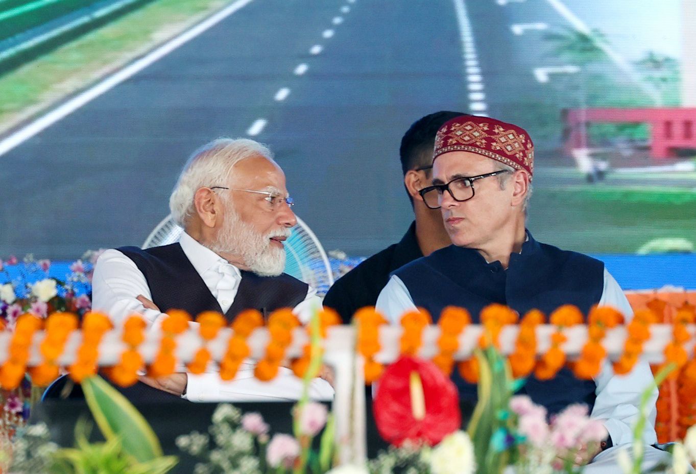Prime Minister Narendra Modi with Jammu and Kashmir CM Omar Abdullah (file)