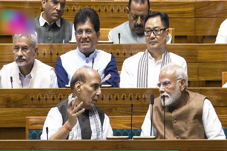 Prime Minister Narendra Modi and Defence Minister Rajnath Singh (file)