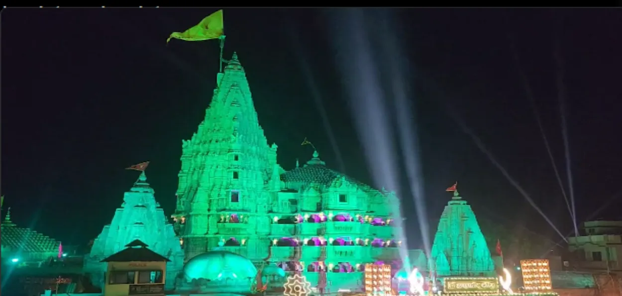 Banke Bihari temple on the occasion of Krishna Janmasthami, Mathura
