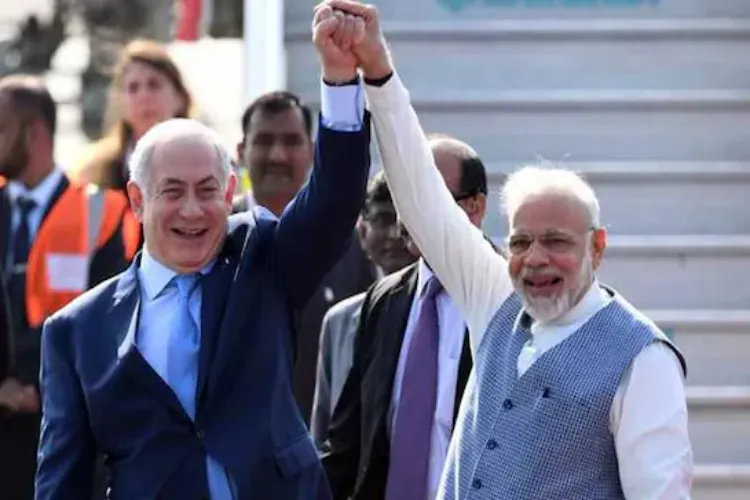 PM Modi with Israeli PM Benjamin Netanyahu (file)